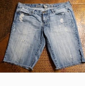 Abercrombie and Fitch Distressed Jean Shorts Size 2/4 Blue